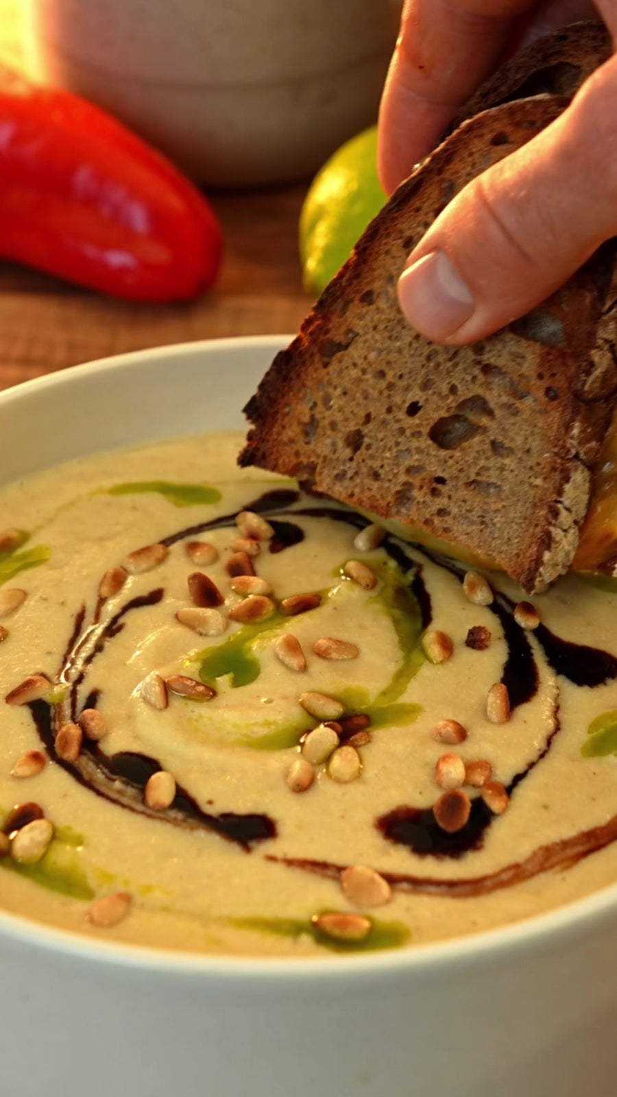 Vegane Knoblauch-Zwiebelsuppe
