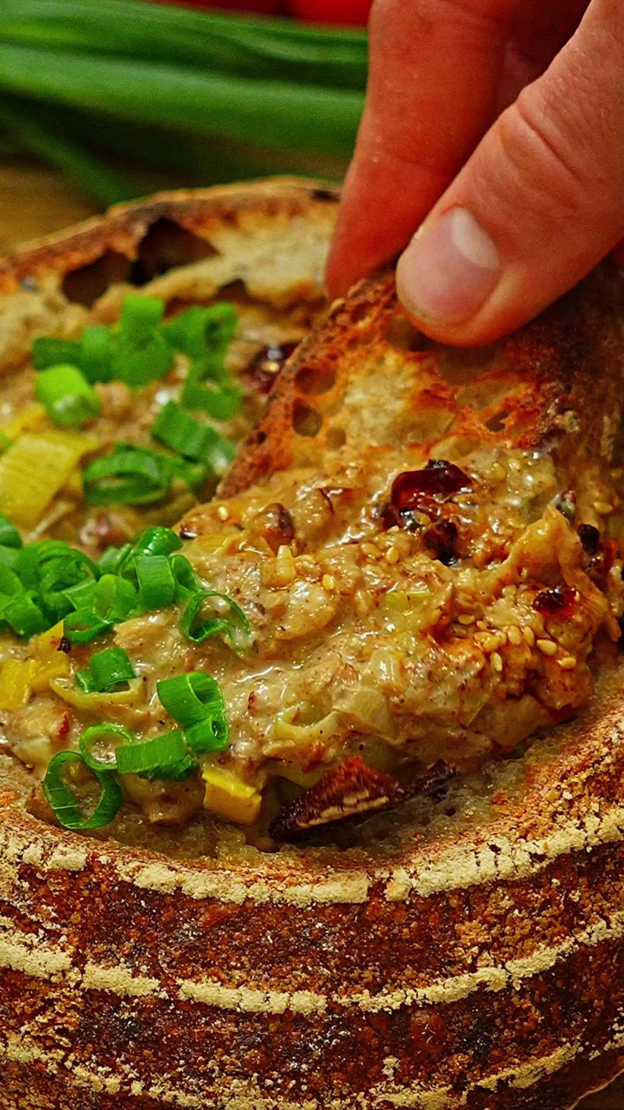 Vegane Lauch-Käse-Cremesuppe